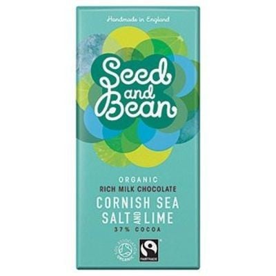 Cornish Sea Salt and Lime Milk Chocolate Bar 37% - £2.69