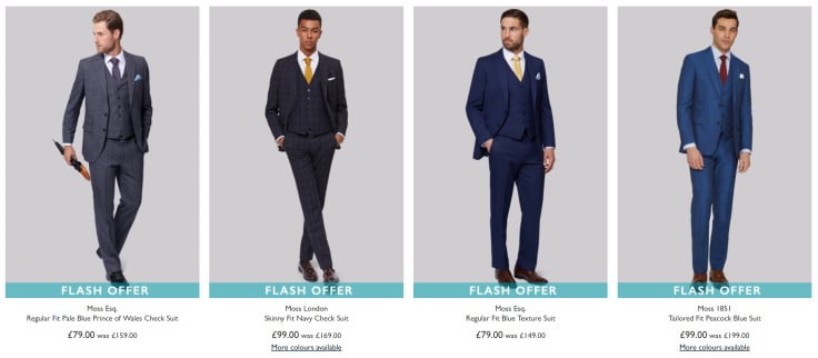 Suits from just £79
