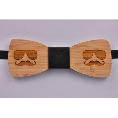 Wooden Bow Tie Moustache And Glasses - £10.99 was £19.99