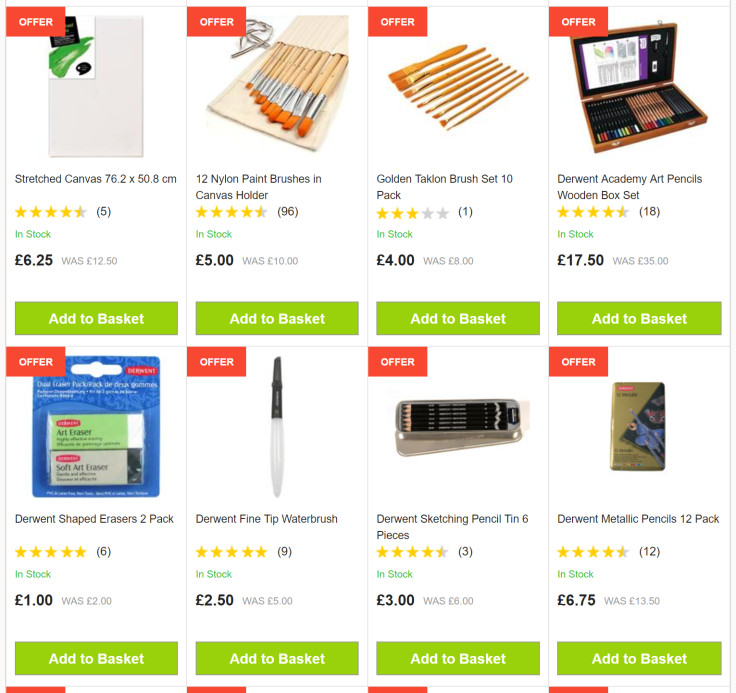 Up to 50% off art supplies