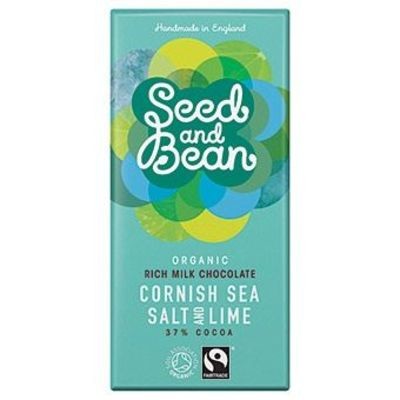 Cornish Sea Salt and Lime Milk Chocolate Bar 37% - £2.69