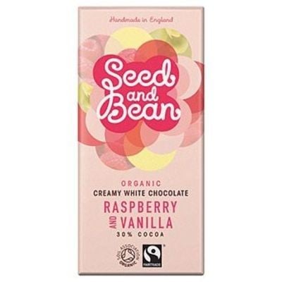 Raspberry and Vanilla Creamy White Chocolate Bar 30% - £2.69
