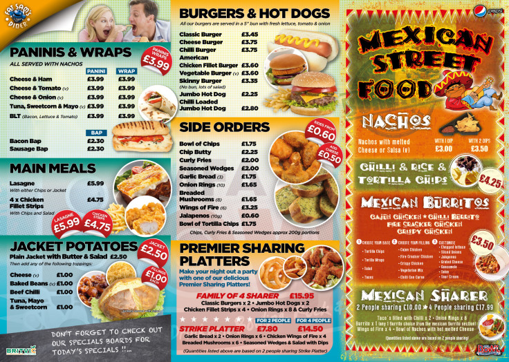 New Menu We have Great Food and Drink Promotions On Site at All Times...